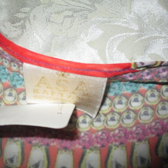 NEW  ASA Kaftans Sheer Tassled Top Royal Blue M - Picture 4 of 6